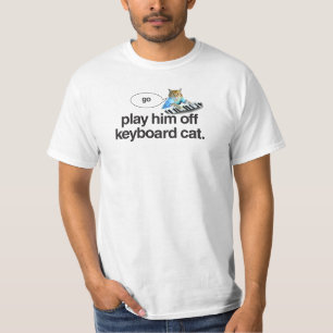 T-shirt le chat de clavier vont chemise