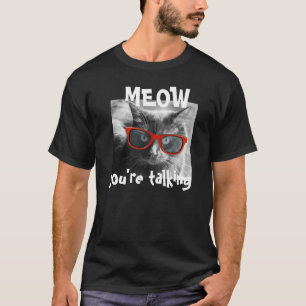 T-shirt Le chat de hippie, MEOW vous parlent !