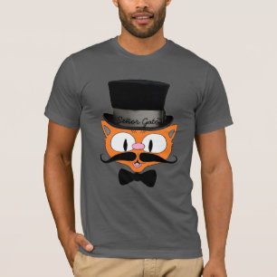 T-shirt Le Chat De Mustache De Señor Gato™ Avec Le Chapeau
