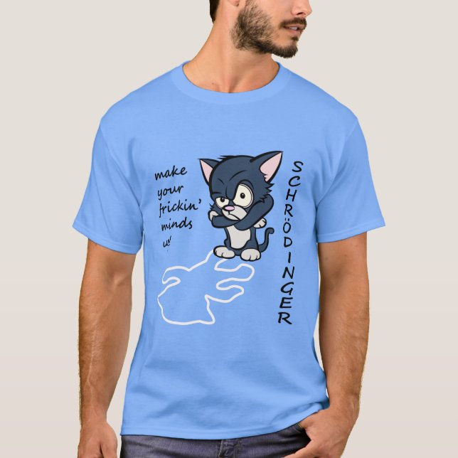 T-shirt Le chat de Schrodinger drôle (Devant)