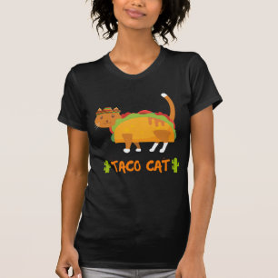 T-shirt Le chat de taco écrit vers l'arrière est chemise