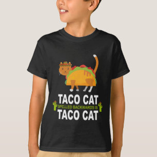 T-shirt Le chat de taco écrit vers l'arrière est chemise