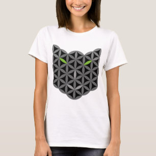 T-shirt Le Chat De Vie - Animaux Sacrés, Sourire Gris.