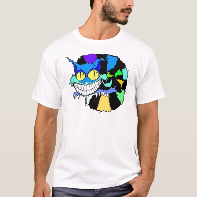 T-shirt Le chat fou de Cheshire (Devant)