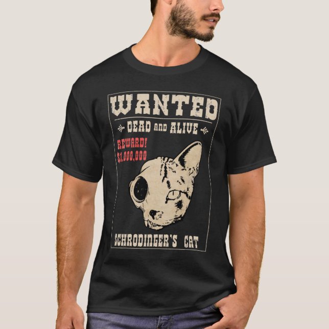 T-shirt Le chat II Recherché de Schrodinger (Devant)