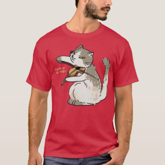 T-shirt le chat joue du violon