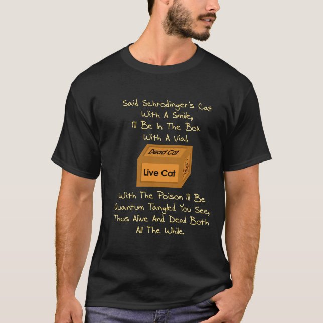 T-shirt Le chat Limerick de Schrodinger (Devant)