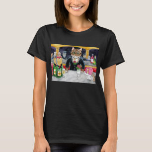 T-shirt Le chat mignon Manet charrient la boîte de nuit d