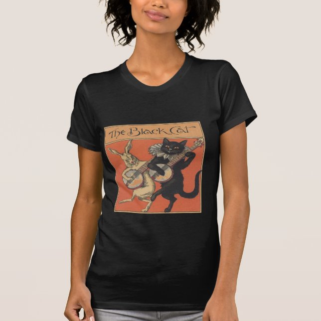 T-shirt Le chat noir (Devant)