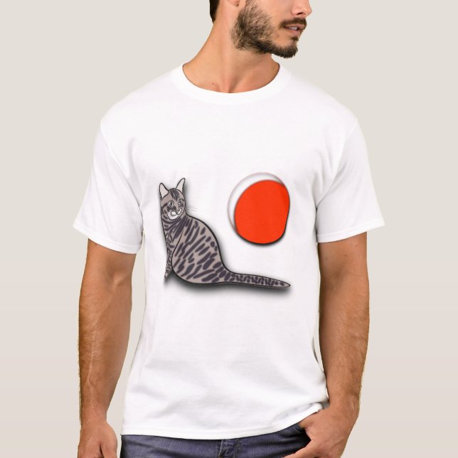 T-shirt Le chat rencontre la Pleine lune (Devant)