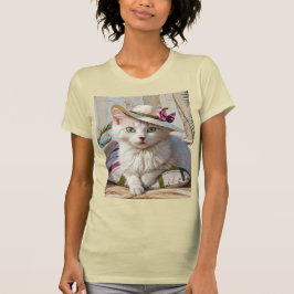 T-shirt Le chat sur la plage.
