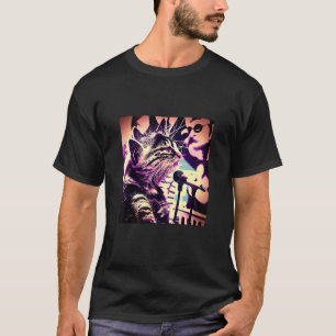 T-shirt Le Chaton chante The Blues Chanteur de Chat Jazz