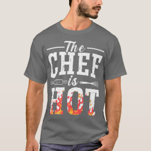 T-shirt Le Chef Est Cuisine Chaude Chef Chef Casquette Fie