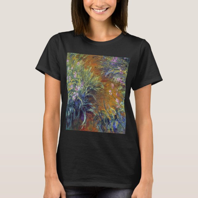 T-shirt Le chemin à travers les Irises par Claude Monet (Devant)