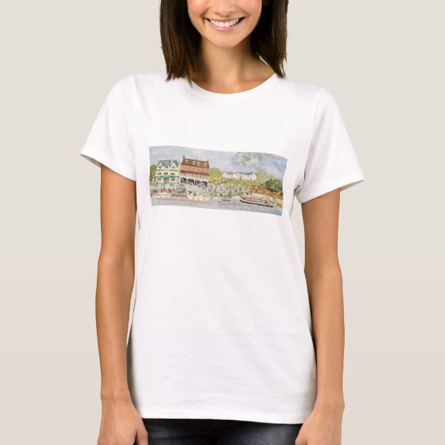 T-shirt Le chemin de halage la Walton-sur-Tamise (Devant)