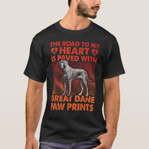 T-shirt Le Chemin Vers Mon Coeur Est Pavé Avec Une Grande 