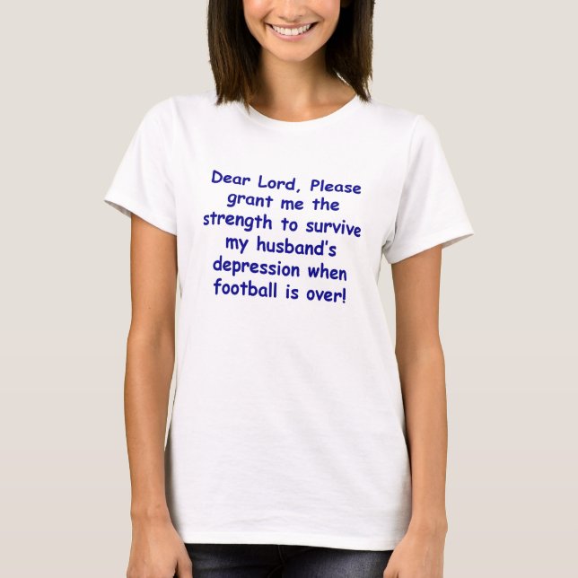 T-shirt Le cher football de mari de seigneur (Devant)