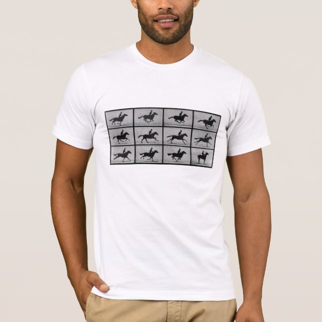 T-shirt Le cheval courant de Muybridge (Devant)