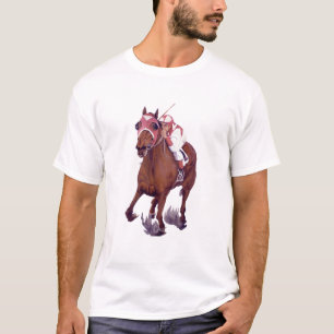 T-shirt Le cheval de course Thoroughbred gagne