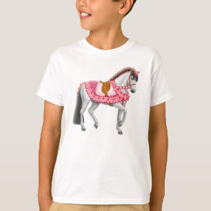 T-shirt Le cheval de défilé de jour de Valentines badine