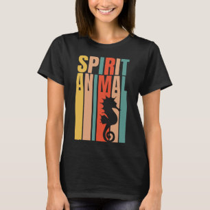 T-shirt Le Cheval De Mer Est Mon Esprit Animal Retro