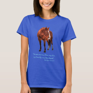 T-shirt Le cheval Sorrel et la citation "Les chevaux sont