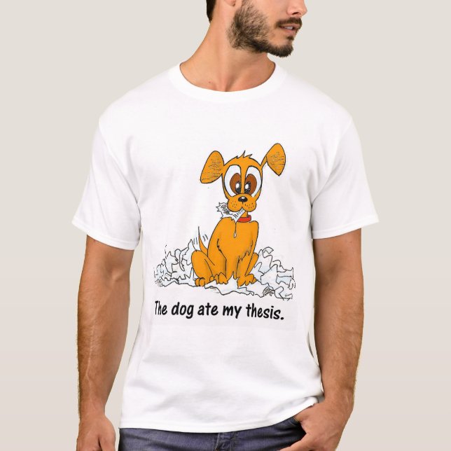 T-shirt le chien a mangé ma thèse (Devant)