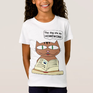 T-Shirt "Le chien a mangé mes DEVOIRS !" Chat amusant pour