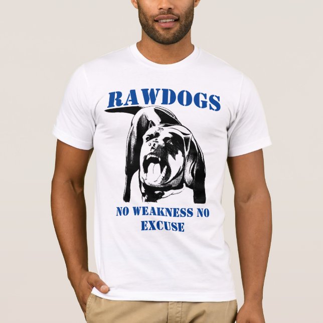 T-shirt Le chien cru plus fort que vous pensent (Devant)