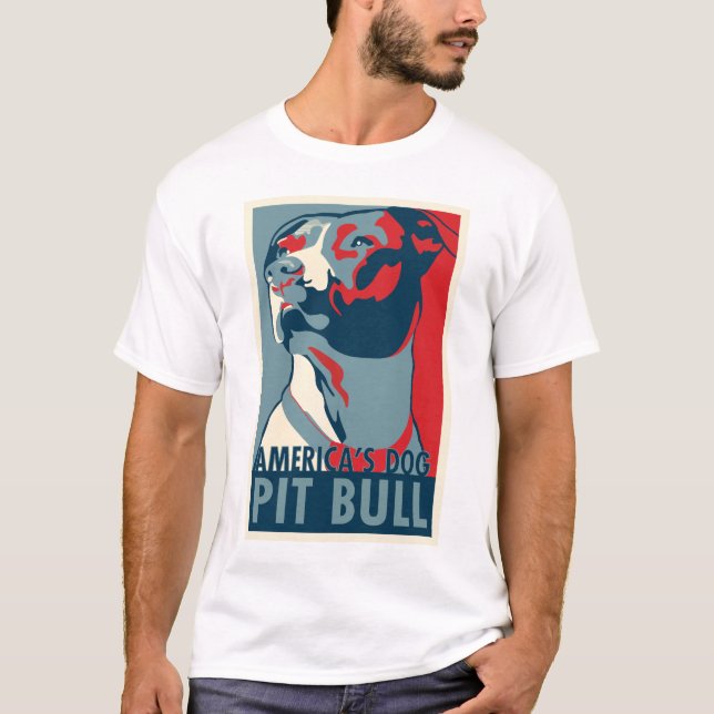 T-shirt Le chien de l'Amérique - PITBULL (Devant)