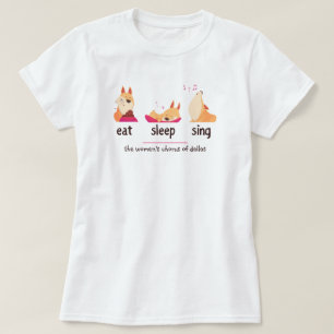 T-shirt Le chien en caricature mange le sommeil