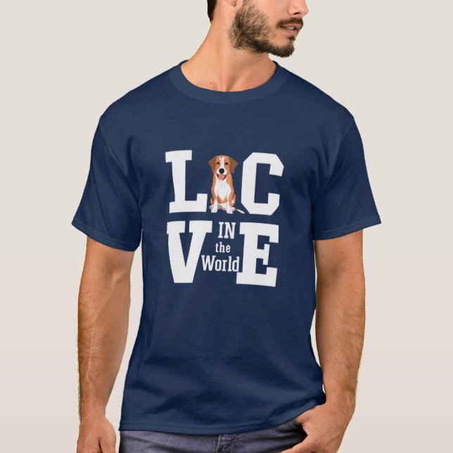 T-shirt Le Chien T'aime (Devant)