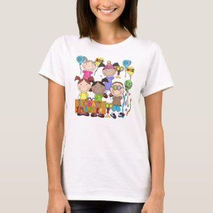 T-shirt Le chiffre de bâton badine 100 jours plus futé