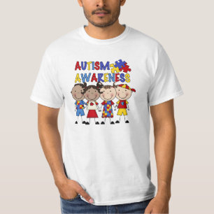 T-shirt Le chiffre de bâton badine la sensibilisation sur
