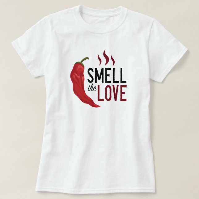 T-shirt Le Chili rouge sent l'amour (Design devant)