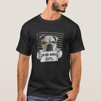 T-shirt Le chiot de la prison de Bulldog Mauvais prisonnie
