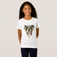Le "chiot observe" l'aquarelle de chien de pitbull