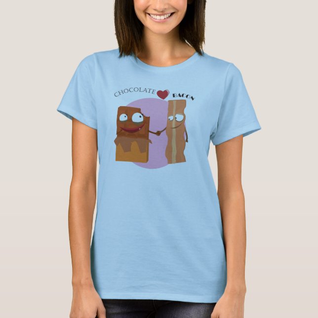 T-shirt le chocolat aime le lard (Devant)