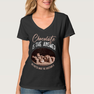T-shirt Le chocolat est la réponse quelle que soit la ques