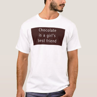 T-shirt Le chocolat est le meilleur ami d'une fille