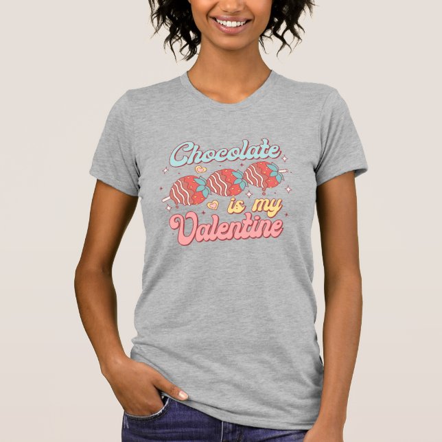 T-shirt Le chocolat est ma Saint Valentin (Devant)