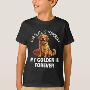 T-shirt Le chocolat est temporaire doré pour toujours Sain