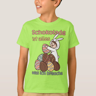 T-shirt Le chocolat est tout ce dont j'ai besoin