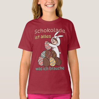 T-shirt Le chocolat est tout ce dont j'ai besoin