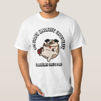 T-SHIRT LE CHOCOLAT PRÉFÉRÉ DE MON CHIEN EST UN AUTRE POOP