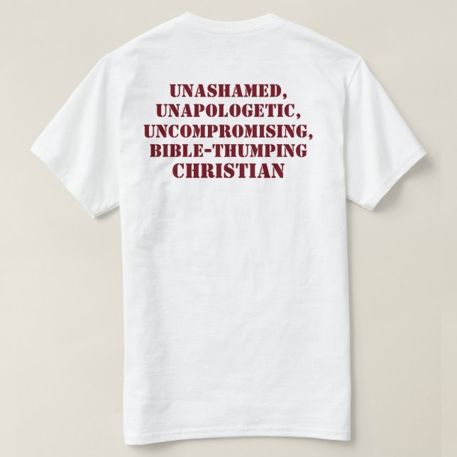T-shirt Le CHRÉTIEN, un renversant de la Bible" Signes bib (Design dos)