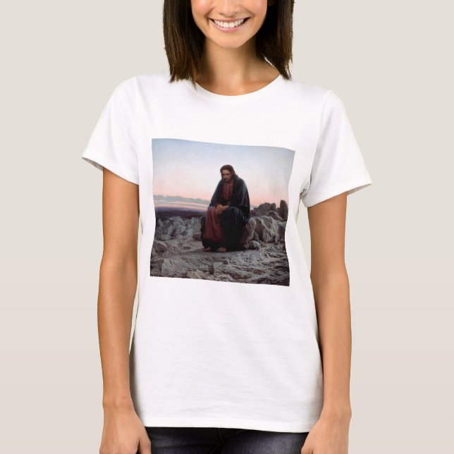 T-shirt Le Christ dans le désert, Ivan Kramskoi (Devant)