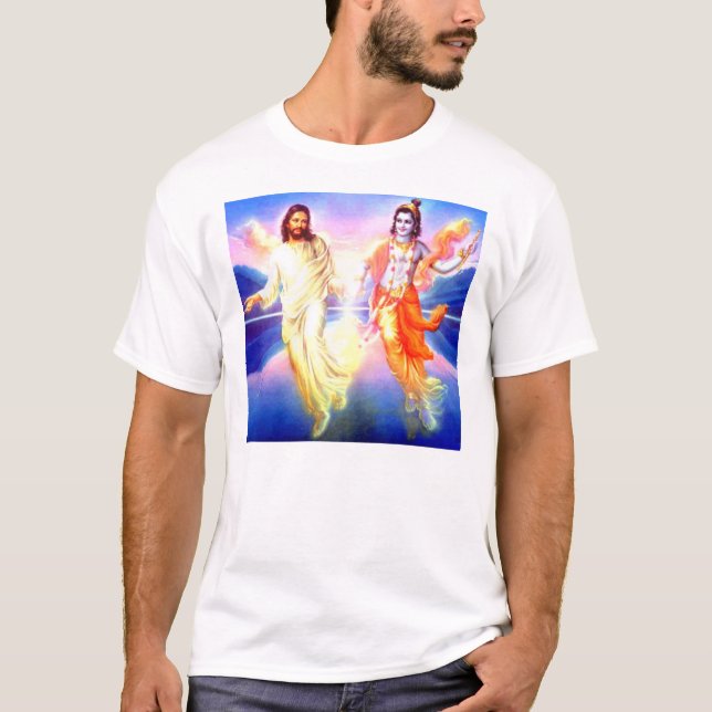 T-shirt Le Christ et Krishna (Devant)