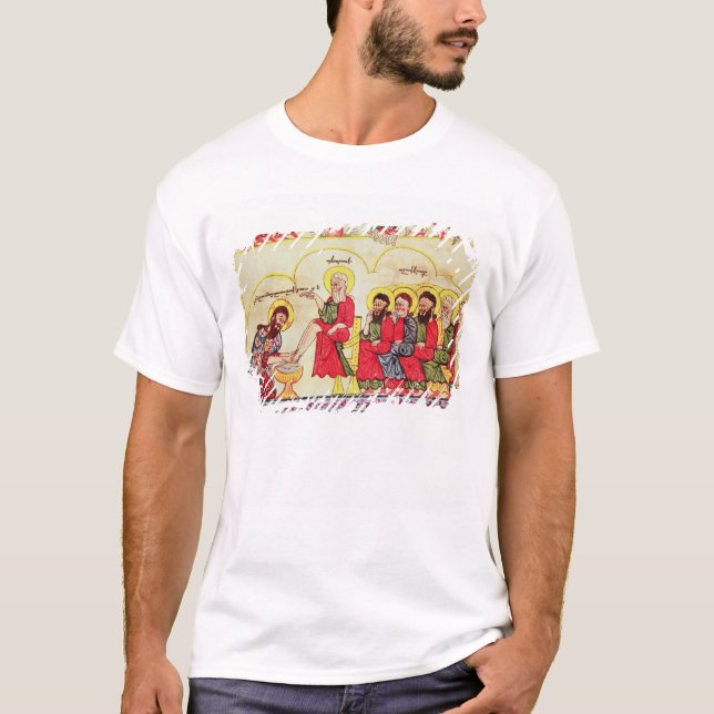 T-shirt Le Christ lavant les pieds de disciples (Devant)