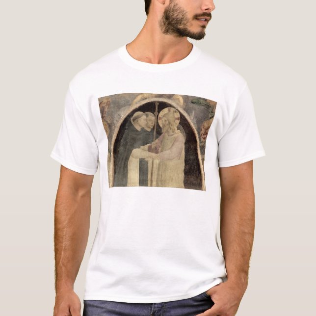 T-shirt Le Christ souhaite la bienvenue à deux moines (Devant)